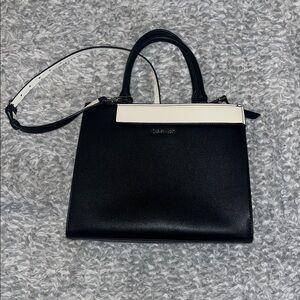 Calvin Klein Black and White Satchel
